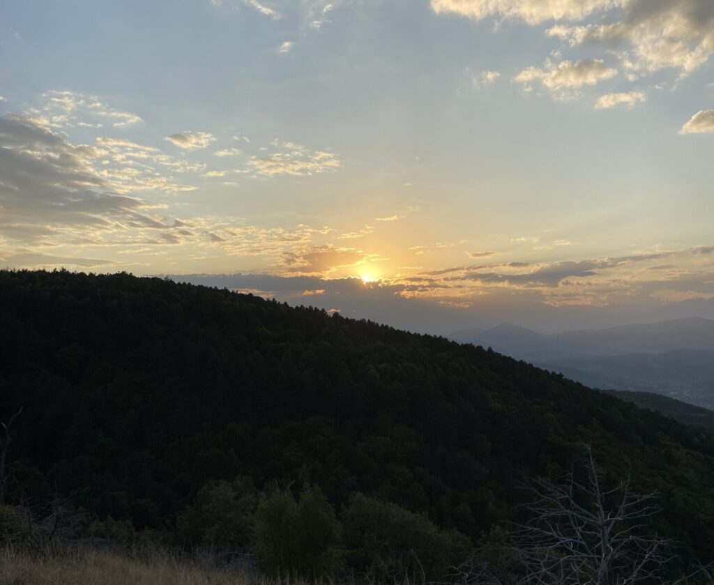 mount vodno sunset