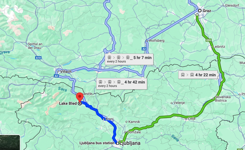 How to get to Lake Bled from Graz