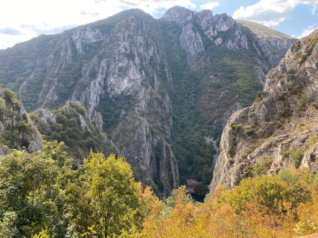 View from the end of the Matka Canyon Trail 