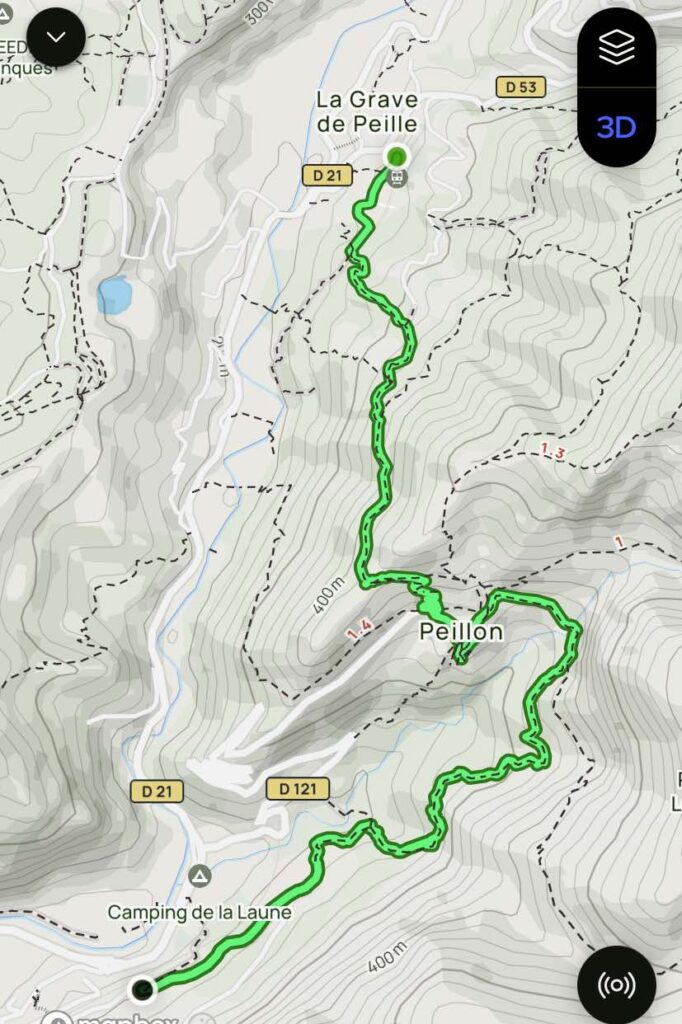 Peille to Peillon Hike Map