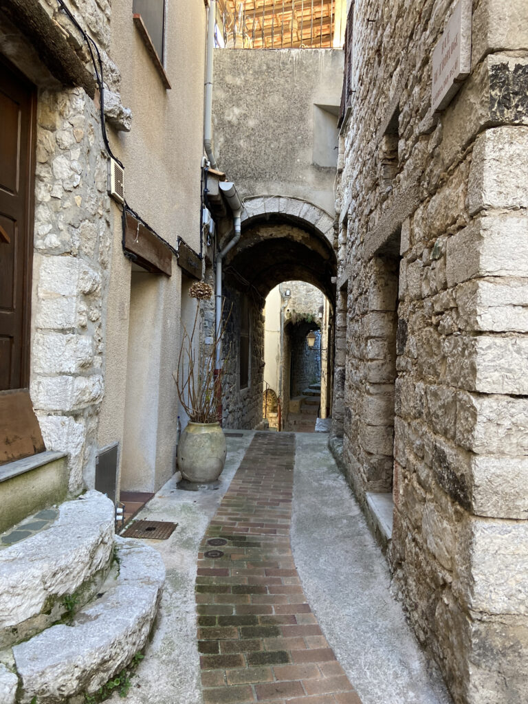 peille village typical road